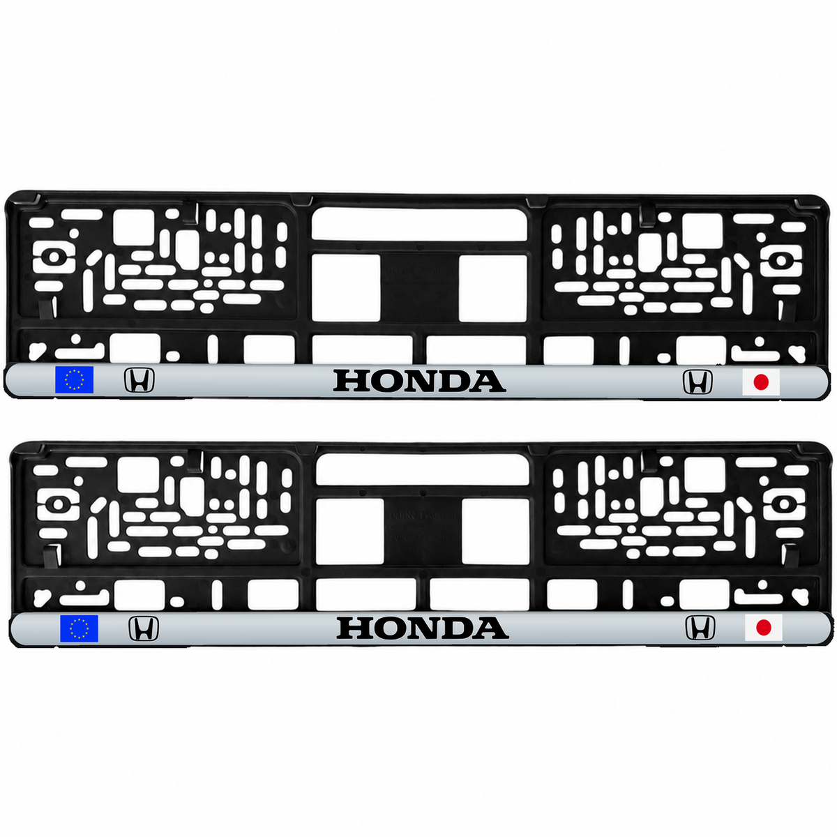 Set 2 bucati, suport numar inmatriculare personalizat Honda, HLX-3