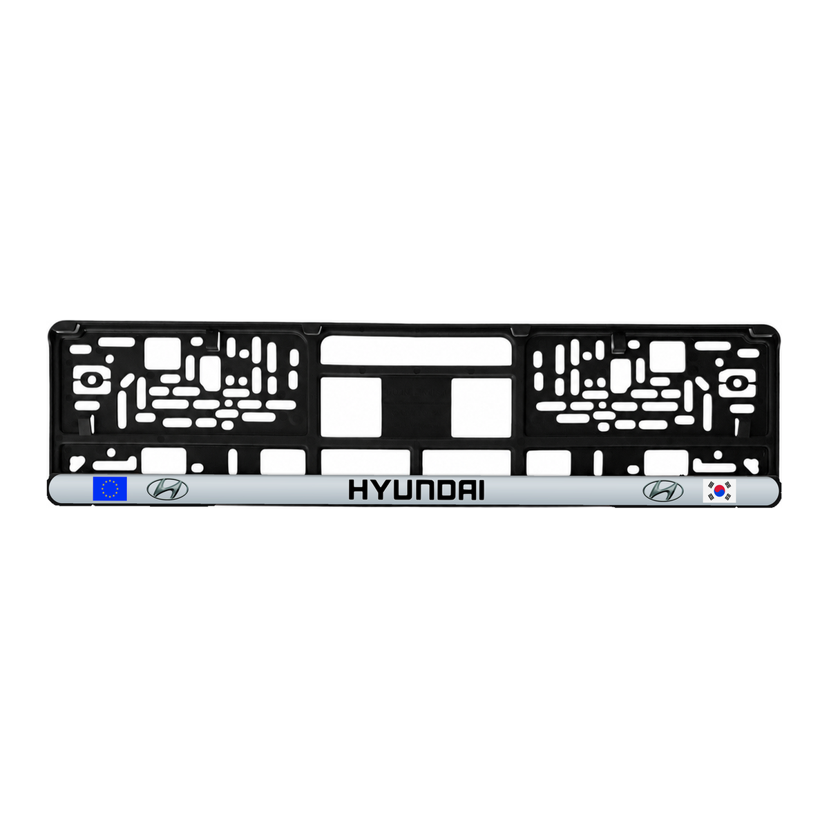 Set 2 bucati, suport numar inmatriculare personalizat Hyundai, HLX-3