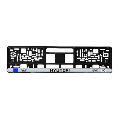 Set 2 bucati, suport numar inmatriculare personalizat Hyundai, HLX-3