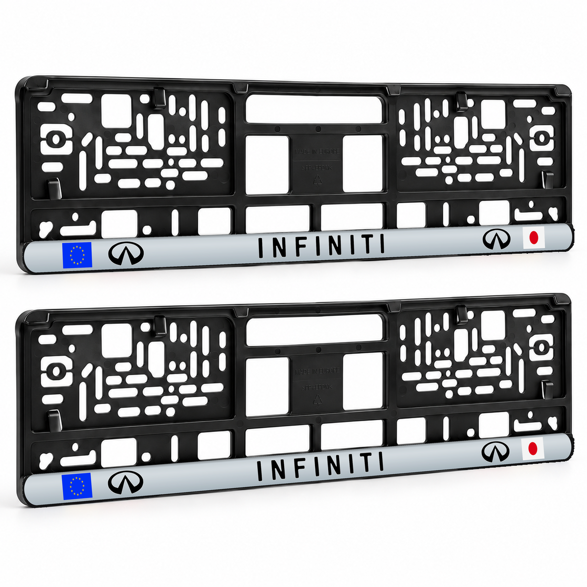 Set 2 bucati, suport numar inmatriculare personalizat Infiniti, HLX-3