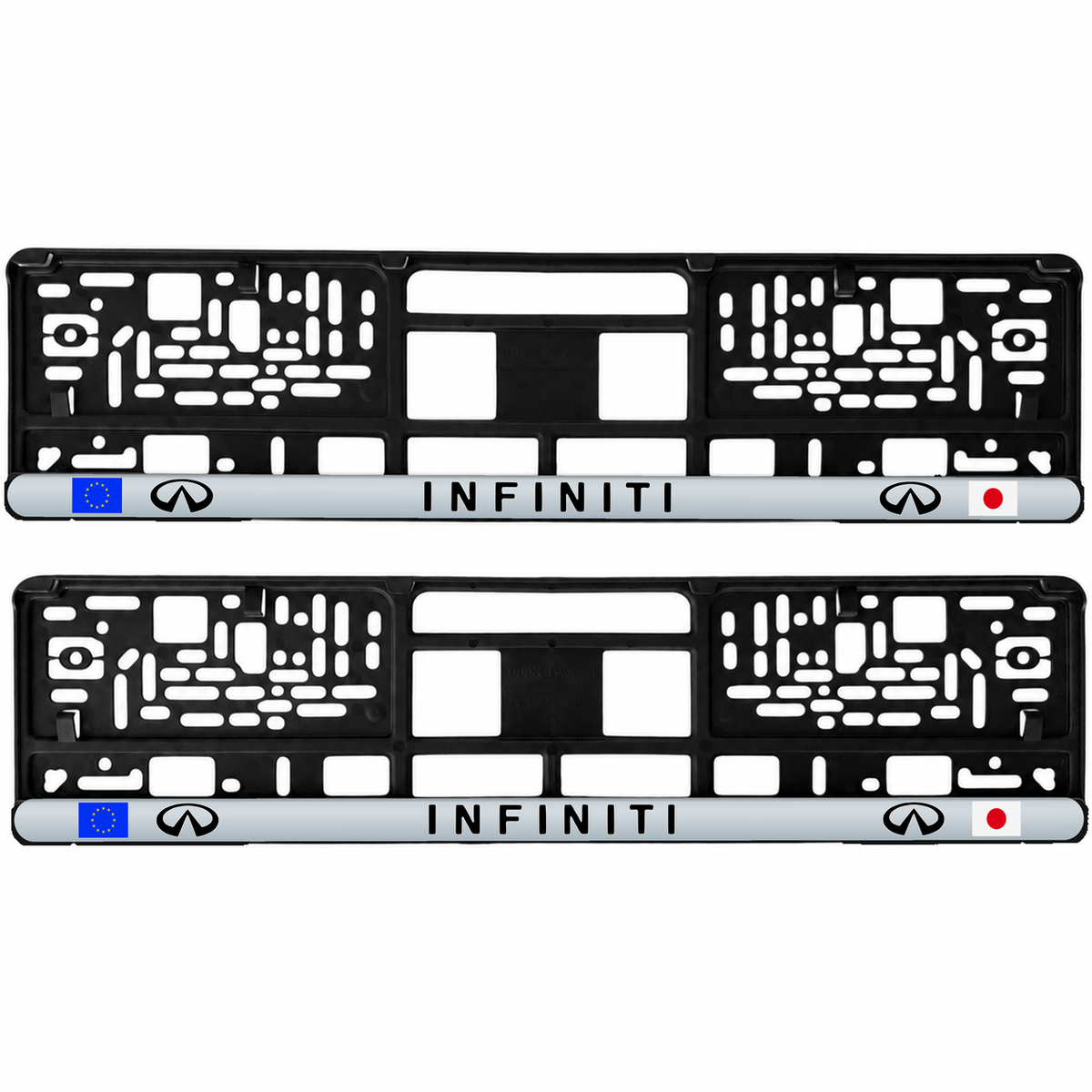 Set 2 bucati, suport numar inmatriculare personalizat Infiniti, HLX-3