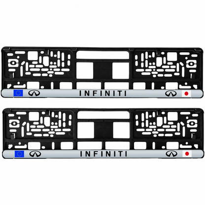 Set 2 bucati, suport numar inmatriculare personalizat Infiniti, HLX-3