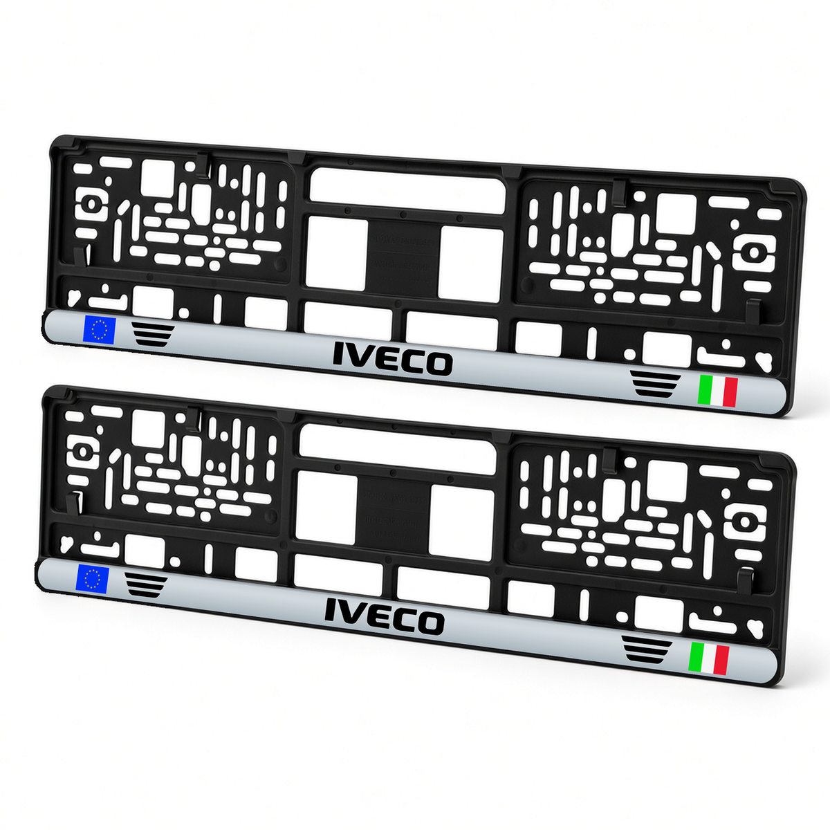 Set 2 bucati, suport numar inmatriculare personalizat Iveco, HLX-3