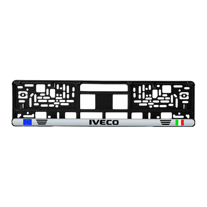 Set 2 bucati, suport numar inmatriculare personalizat Iveco, HLX-3