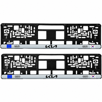 Set 2 bucati, suport numar inmatriculare personalizat Kia, HLX-3