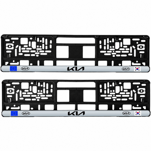 Set 2 bucati, suport numar inmatriculare personalizat Kia, HLX-3