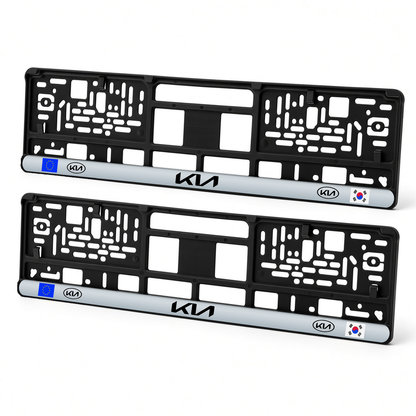 Set 2 bucati, suport numar inmatriculare personalizat Kia, HLX-3