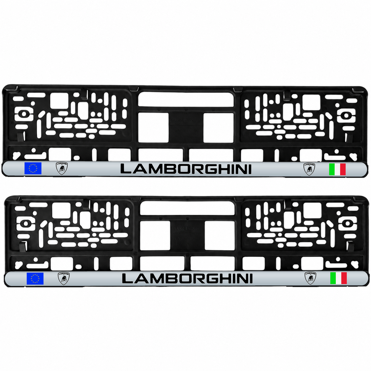 Set 2 bucati, suport numar inmatriculare personalizat Lamborghini, HLX-3
