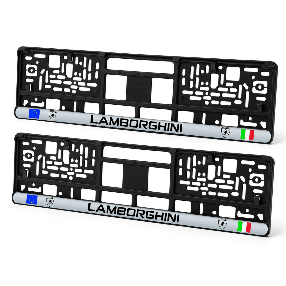 Set 2 bucati, suport numar inmatriculare personalizat Lamborghini, HLX-3