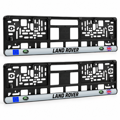 Set 2 bucati, suport numar inmatriculare personalizat Land Rover, HLX-3