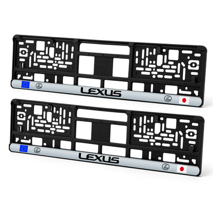 Set 2 bucati, suport numar inmatriculare personalizat Lexus, HLX-3
