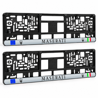 Set 2 bucati, suport numar inmatriculare personalizat Maserati, HLX-3