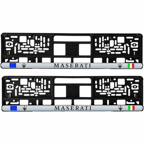 Set 2 bucati, suport numar inmatriculare personalizat Maserati, HLX-3