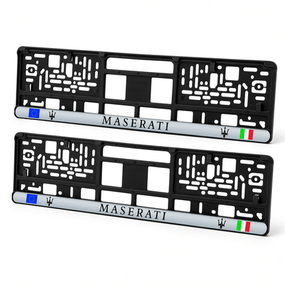 Set 2 bucati, suport numar inmatriculare personalizat Maserati, HLX-3