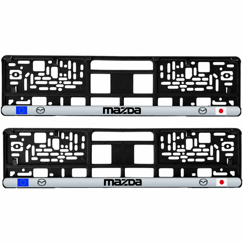 Set 2 bucati, suport numar inmatriculare personalizat Mazda, HLX-3