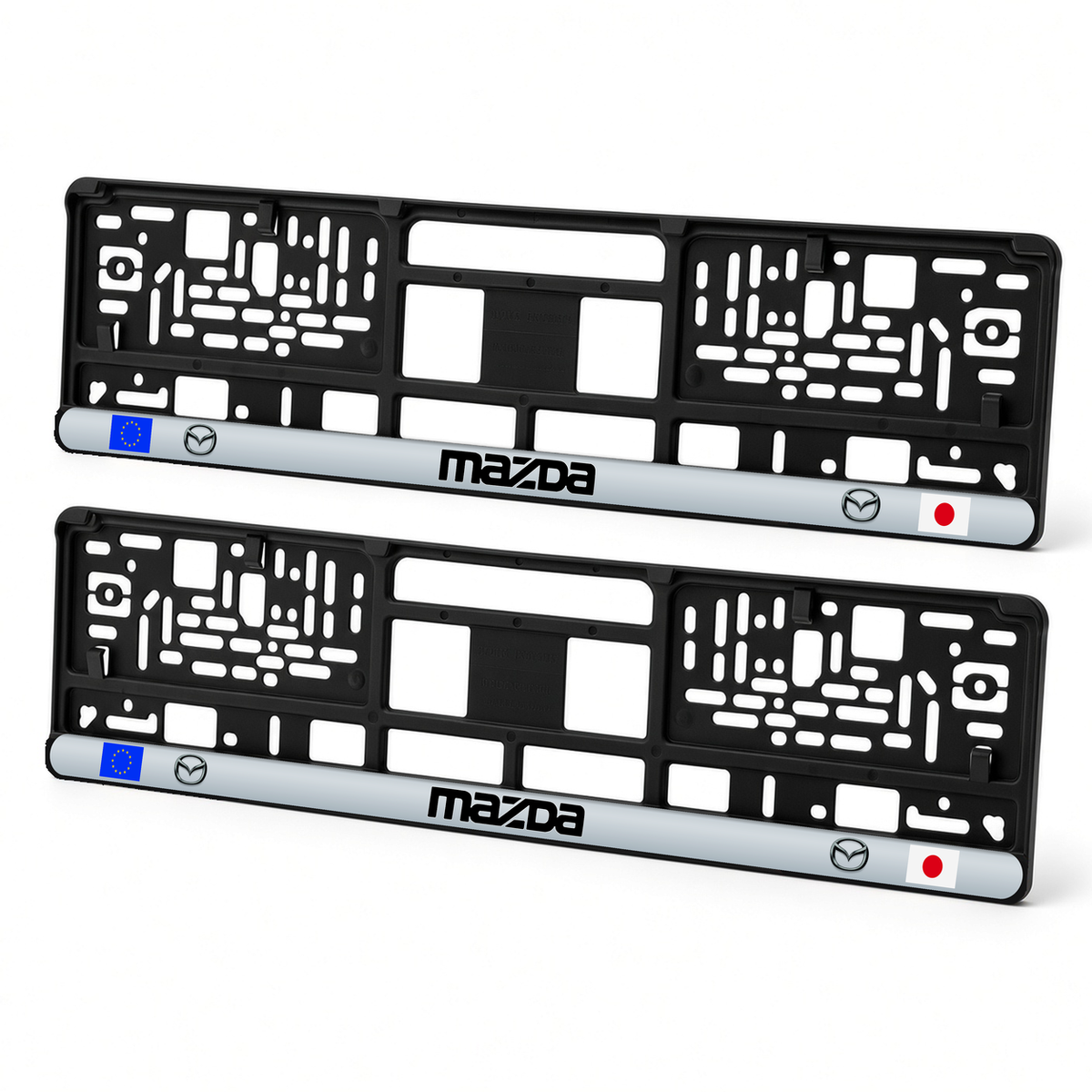 Set 2 bucati, suport numar inmatriculare personalizat Mazda, HLX-3