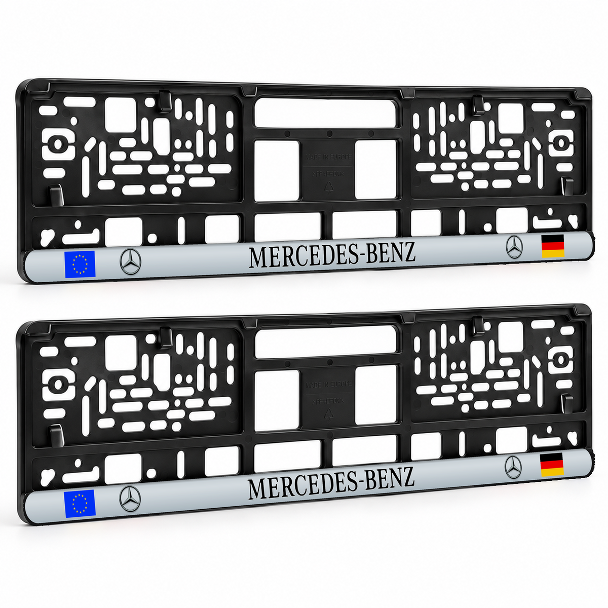 Set 2 bucati, suport numar inmatriculare personalizat Mercedes-Benz, HLX-3