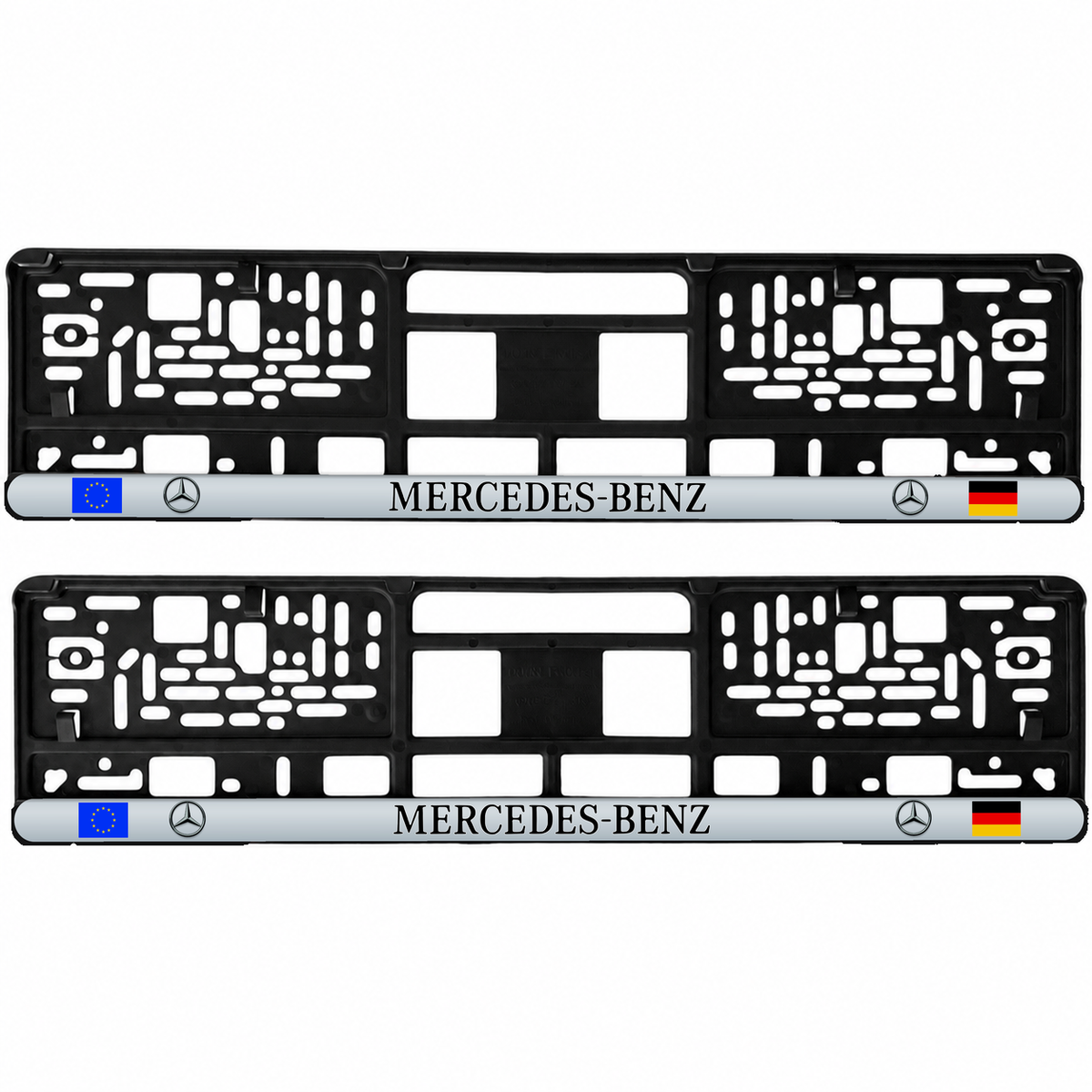 Set 2 bucati, suport numar inmatriculare personalizat Mercedes-Benz, HLX-3
