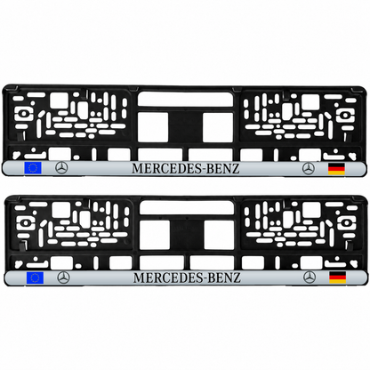 Set 2 bucati, suport numar inmatriculare personalizat Mercedes-Benz, HLX-3