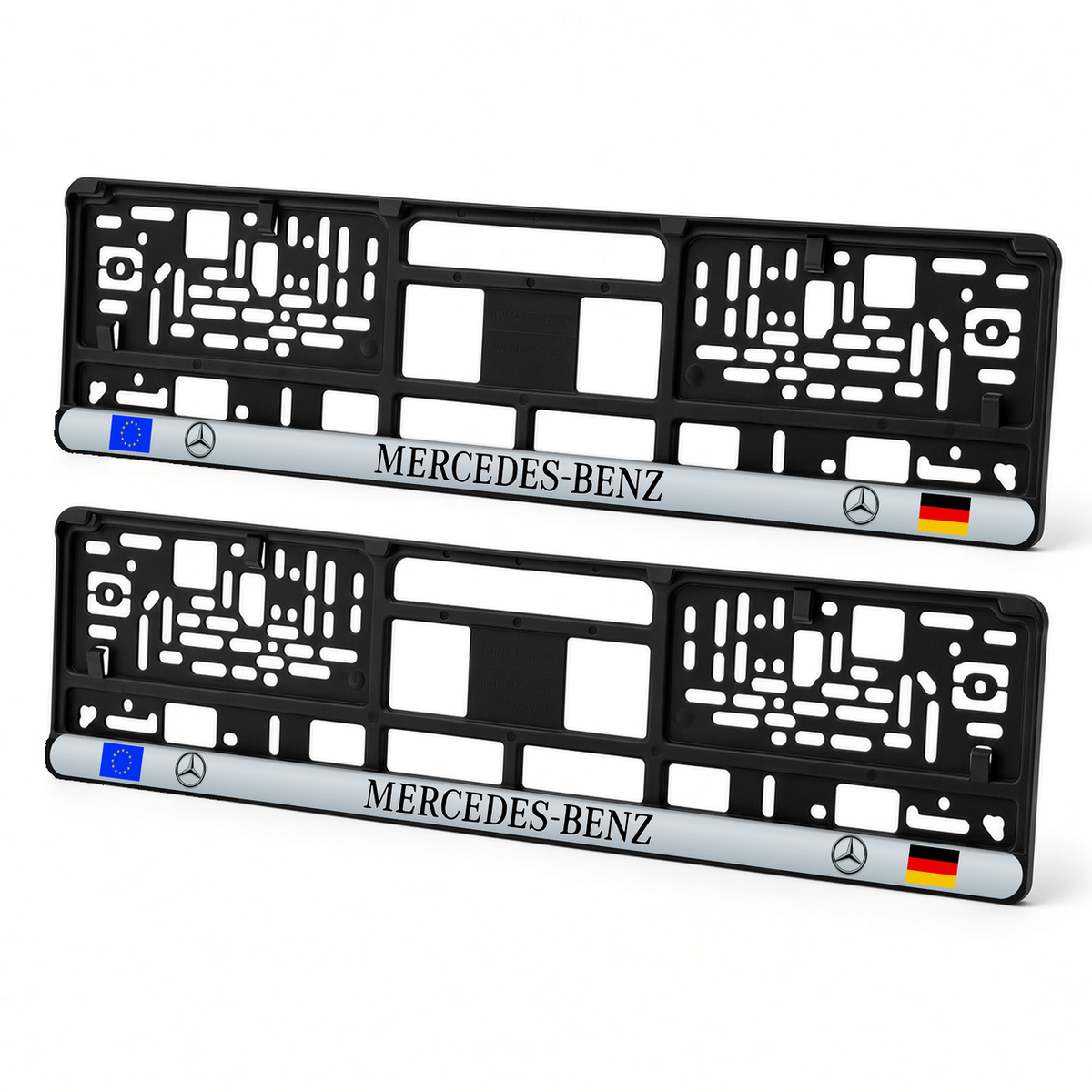 Set 2 bucati, suport numar inmatriculare personalizat Mercedes-Benz, HLX-3