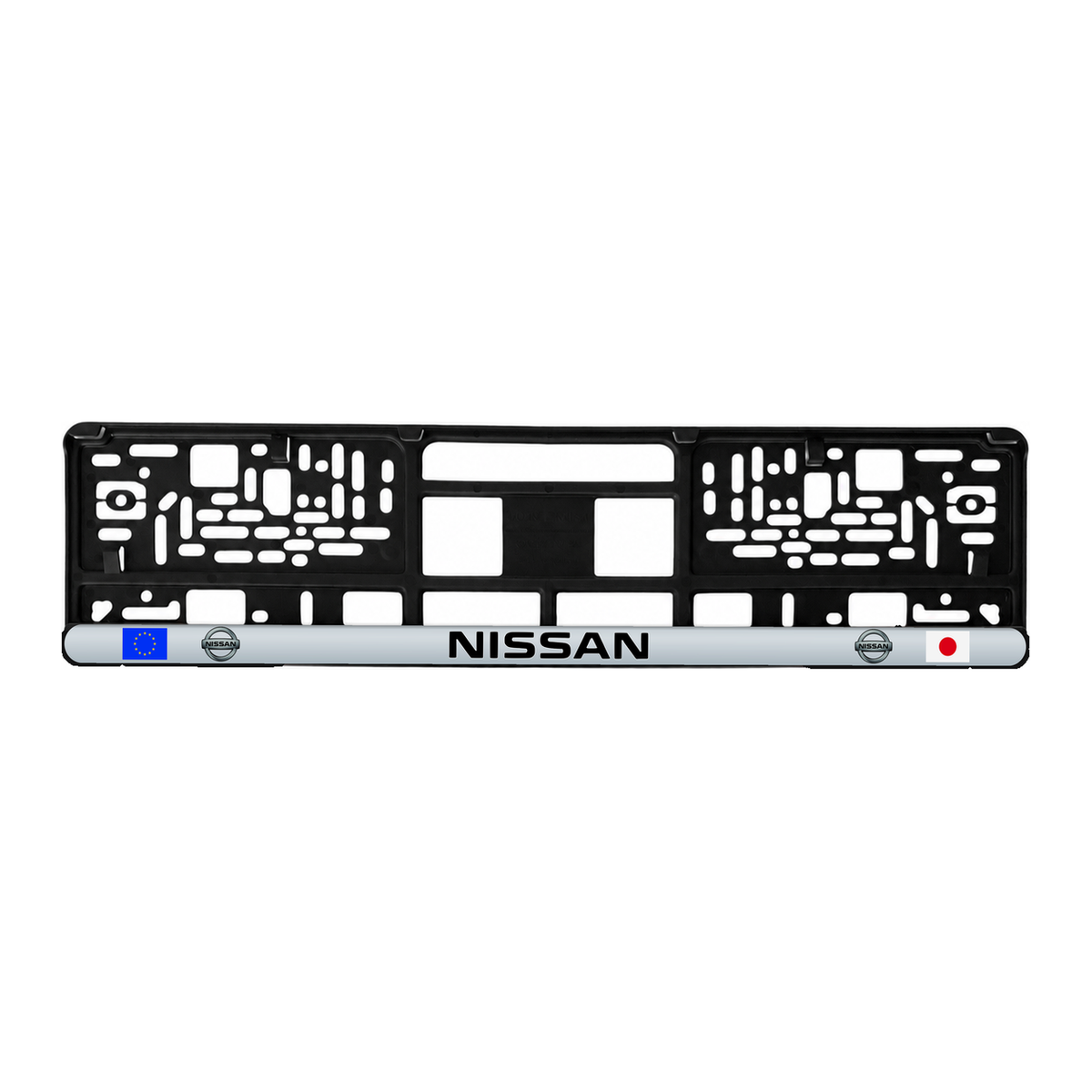 Set 2 bucati, suport numar inmatriculare personalizat Nissan, HLX-3