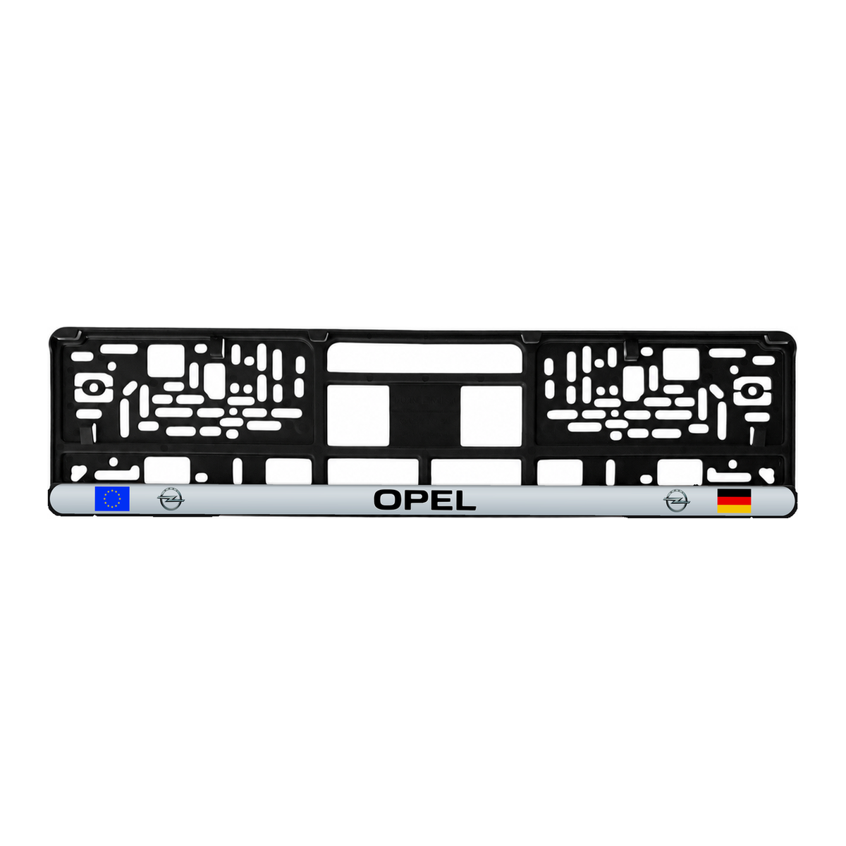 Set 2 bucati, suport numar inmatriculare personalizat Opel, HLX-3