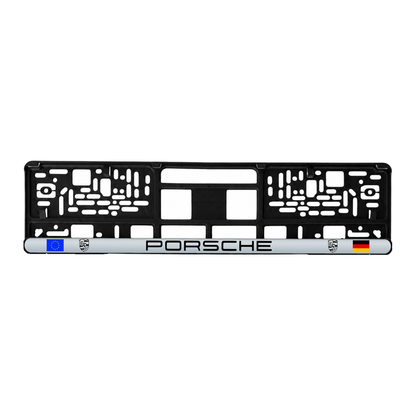 Set 2 bucati, suport numar inmatriculare personalizat Porsche, HLX-3