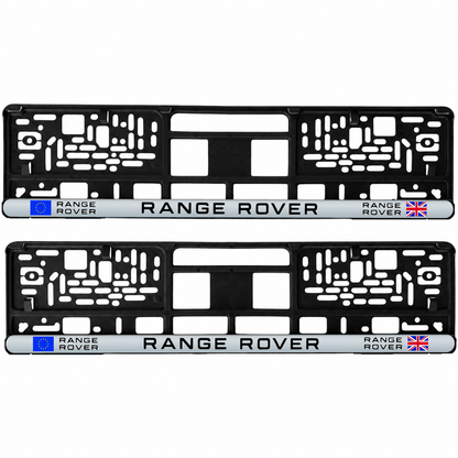 Set 2 bucati, suport numar inmatriculare personalizat Range Rover, HLX-3