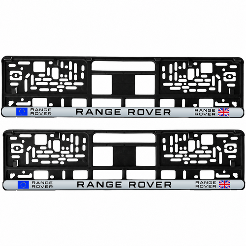 Set 2 bucati, suport numar inmatriculare personalizat Range Rover, HLX-3