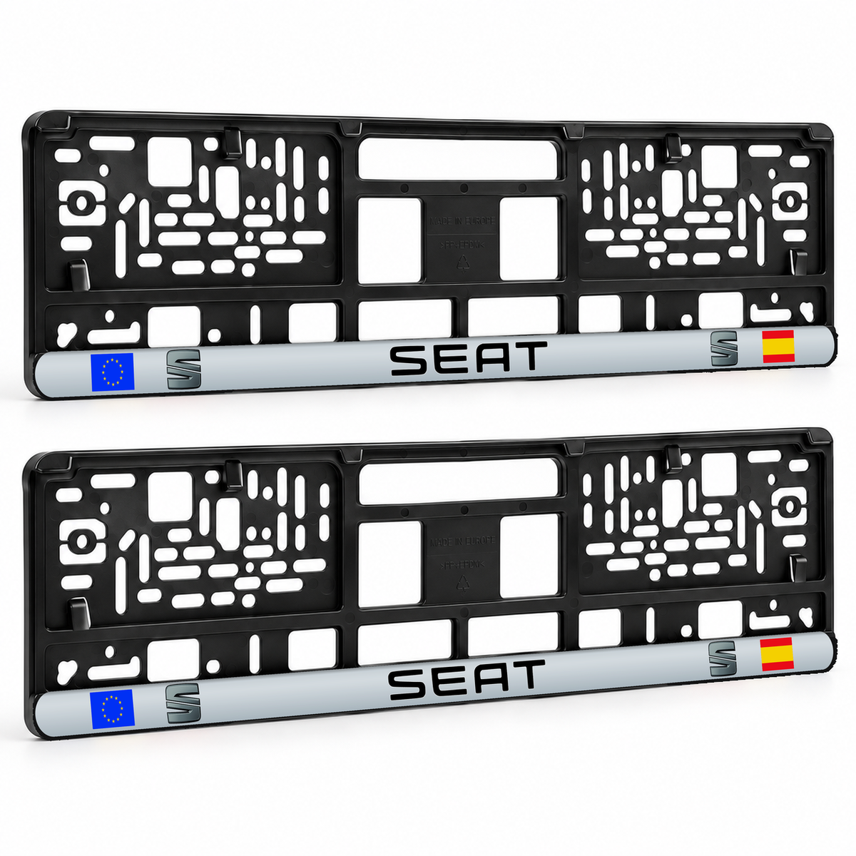Set 2 bucati, suport numar inmatriculare personalizat Seat, HLX-3