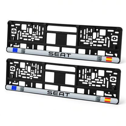 Set 2 bucati, suport numar inmatriculare personalizat Seat, HLX-3
