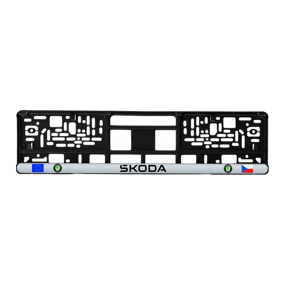 Set 2 bucati, suport numar inmatriculare personalizat Skoda, HLX-3