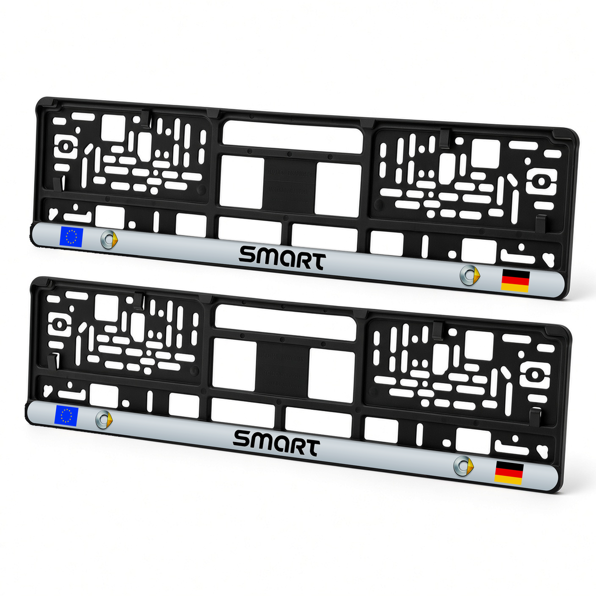 Set 2 bucati, suport numar inmatriculare personalizat Smart, HLX-3