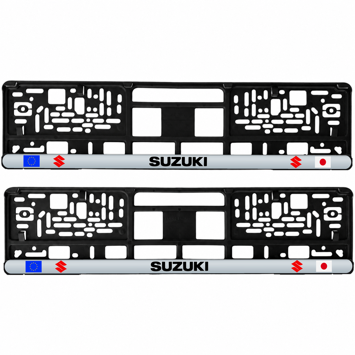 Set 2 bucati, suport numar inmatriculare personalizat Suzuki, HLX-3