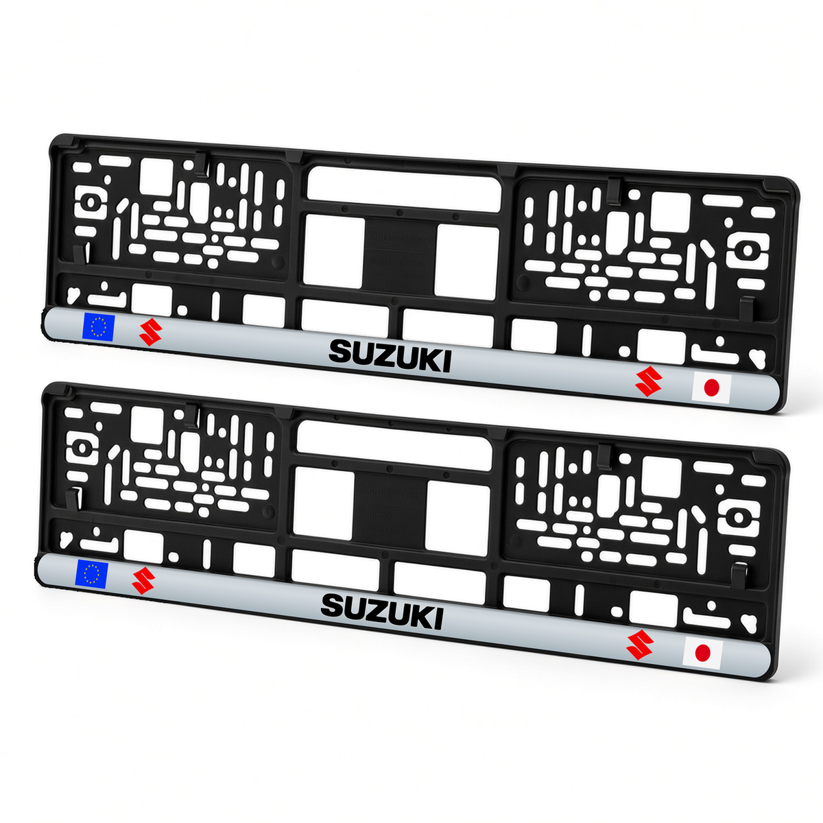 Set 2 bucati, suport numar inmatriculare personalizat Suzuki, HLX-3