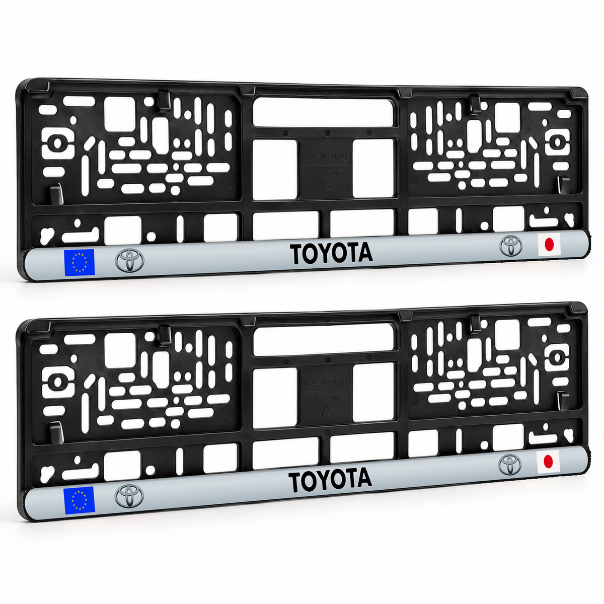 Set 2 bucati, suport numar inmatriculare personalizat Toyota, HLX-3
