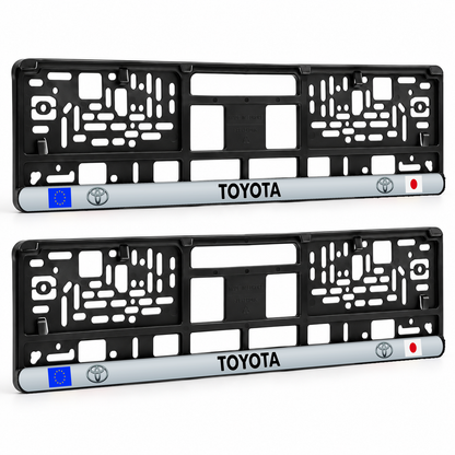 Set 2 bucati, suport numar inmatriculare personalizat Toyota, HLX-3