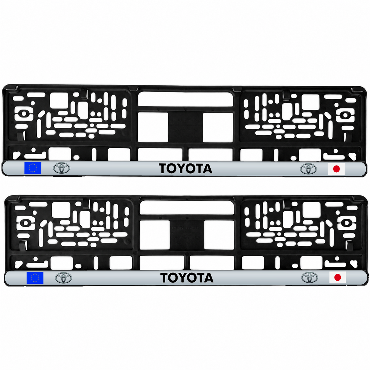 Set 2 bucati, suport numar inmatriculare personalizat Toyota, HLX-3