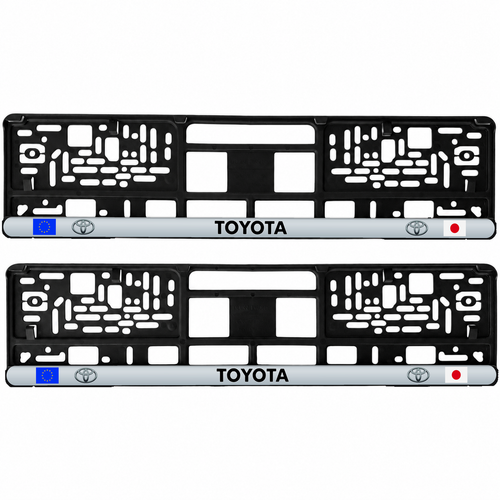 Set 2 bucati, suport numar inmatriculare personalizat Toyota, HLX-3