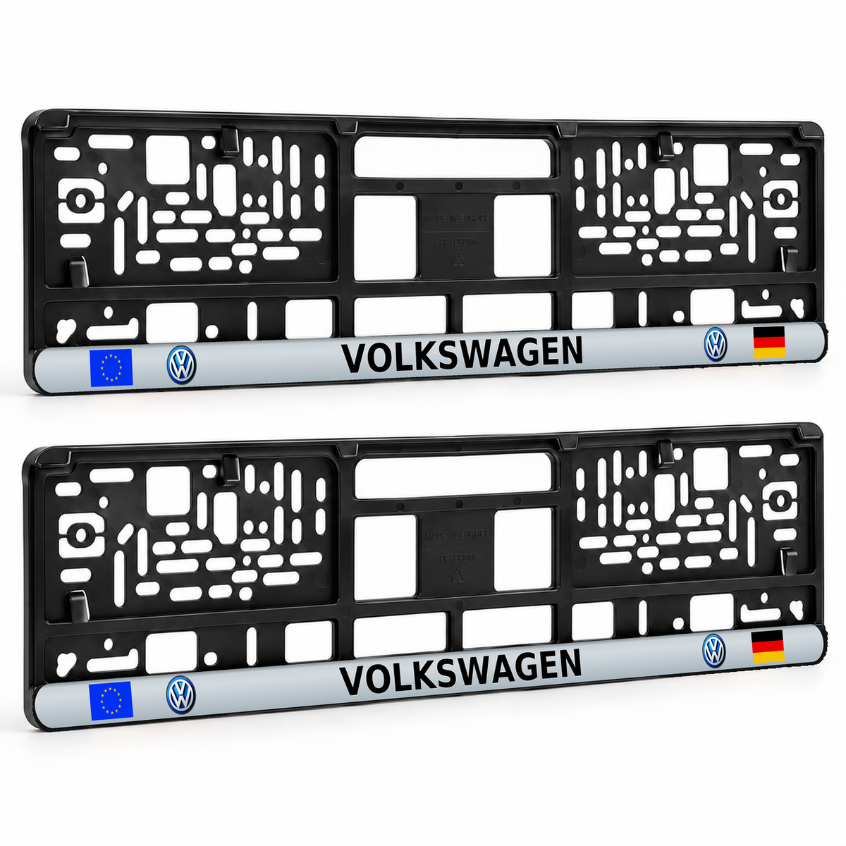 Set 2 bucati, suport numar inmatriculare personalizat Volkswagen, HLX-3