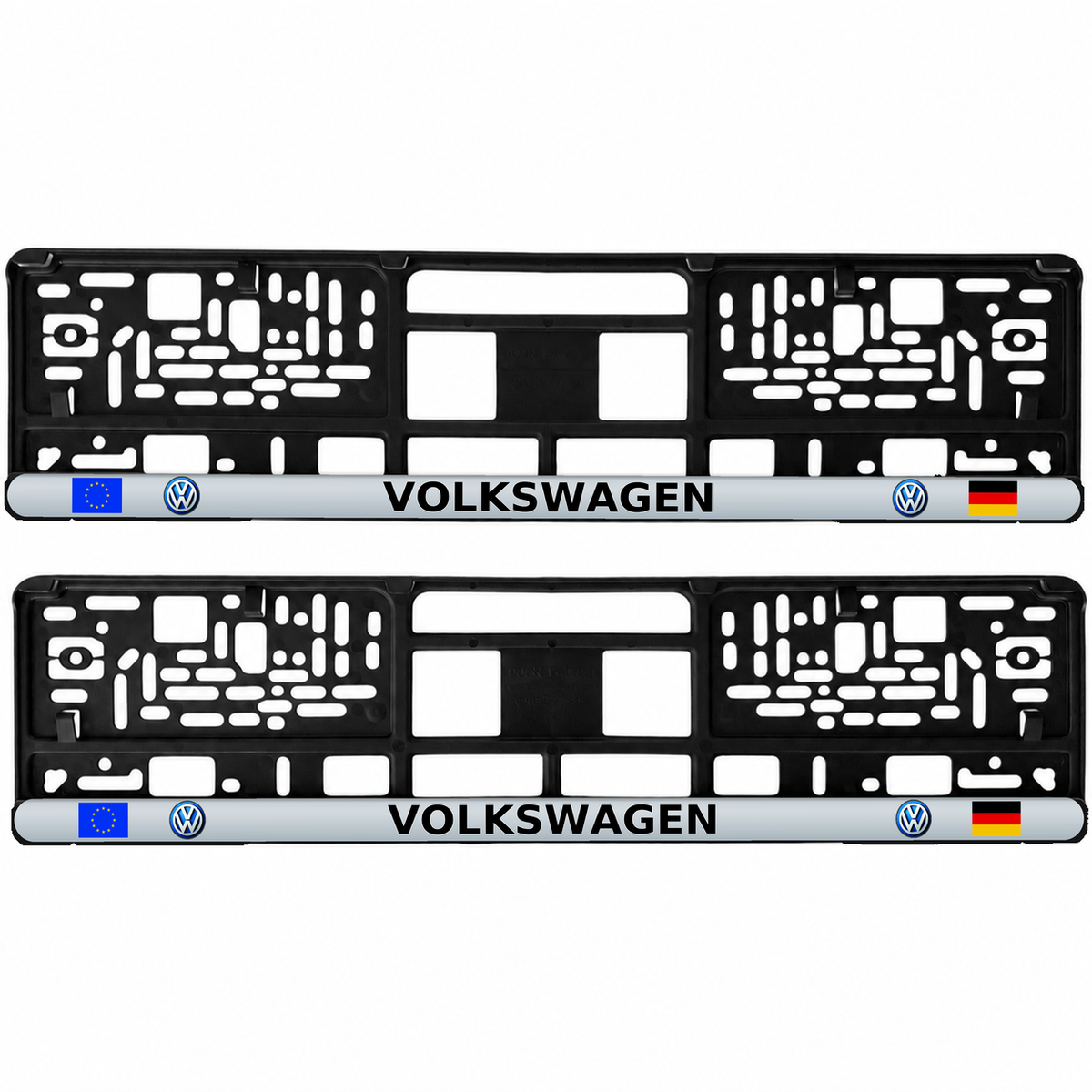 Set 2 bucati, suport numar inmatriculare personalizat Volkswagen, HLX-3