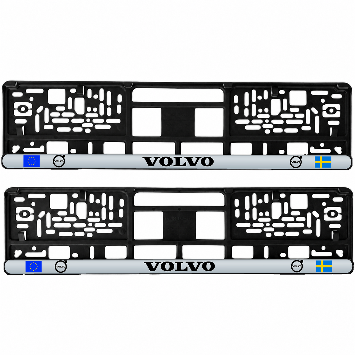 Set 2 bucati, suport numar inmatriculare personalizat Volvo, HLX-3