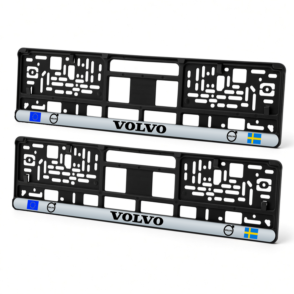 Set 2 bucati, suport numar inmatriculare personalizat Volvo, HLX-3