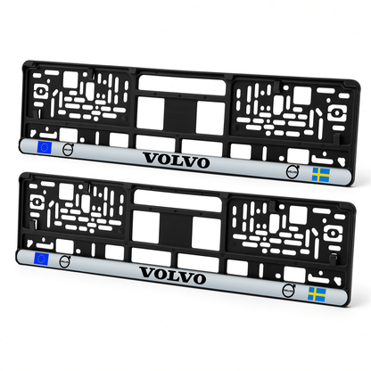 Set 2 bucati, suport numar inmatriculare personalizat Volvo, HLX-3