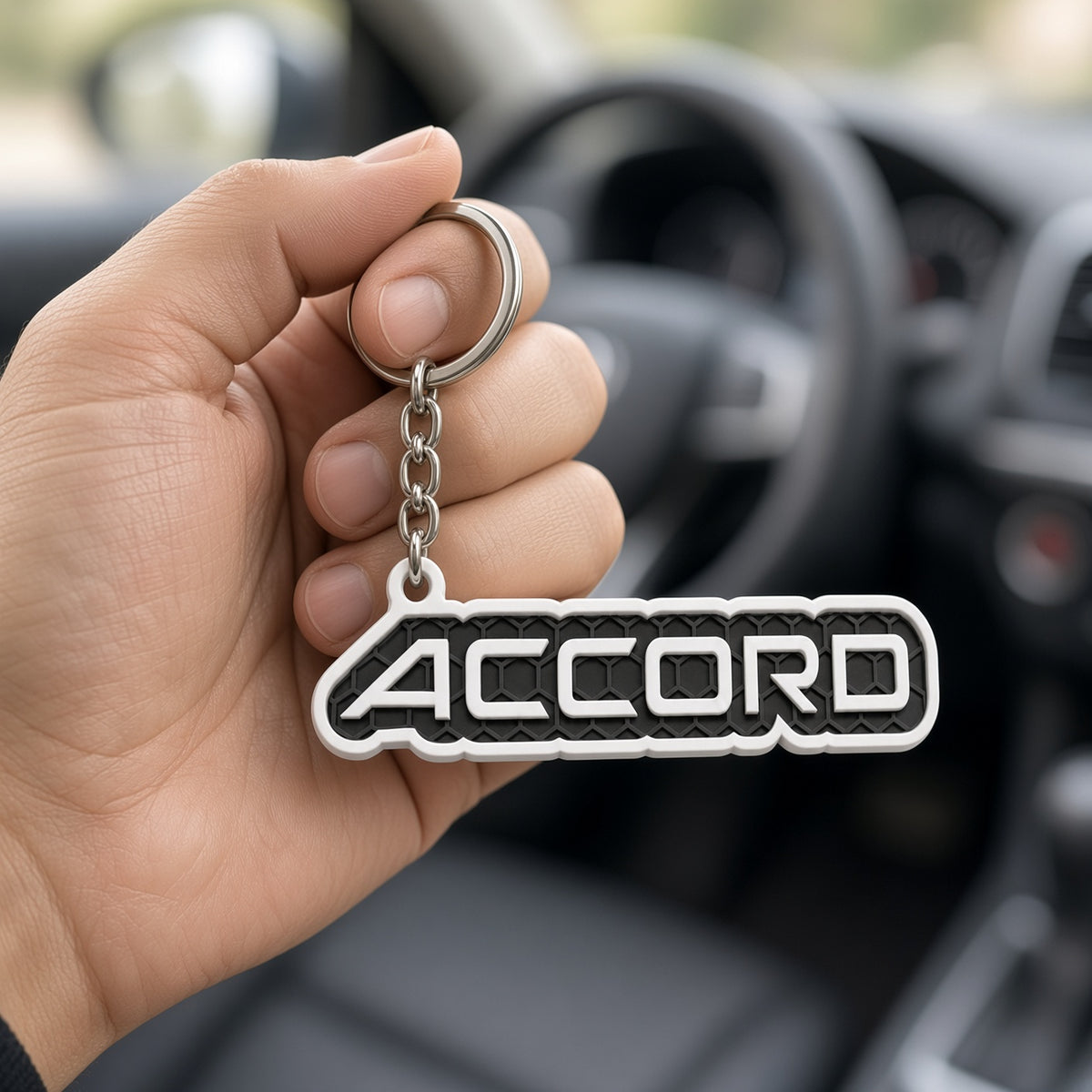 Breloc auto Honda Accord cu lanț și inel