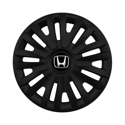 Set 4 capace roti potrivite jantelor de 15 inch compatibile HONDA, Model - 313 Black