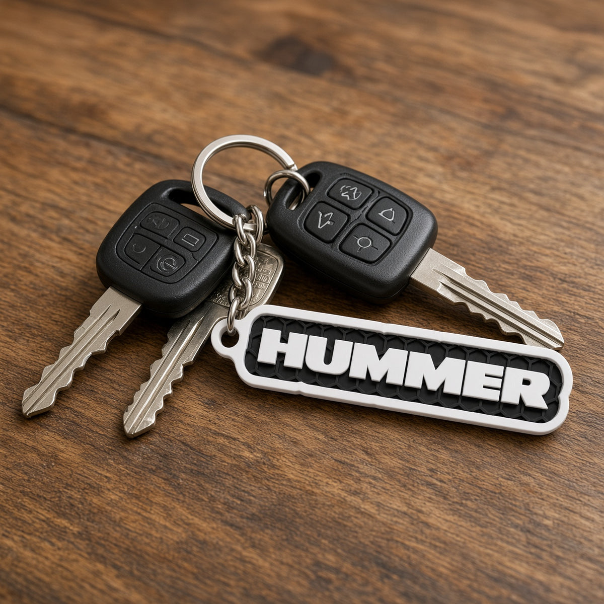 Breloc auto Hummer cu lanț și inel