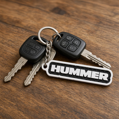 Breloc auto Hummer cu lanț și inel