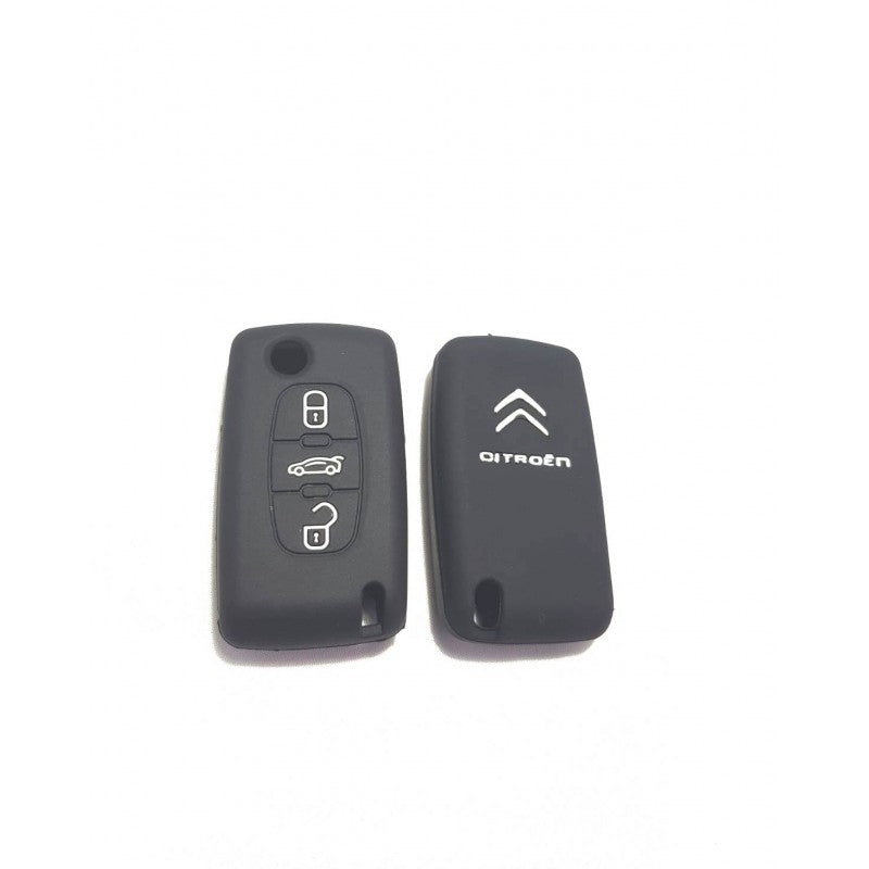 Husa silicon Citroen 3 butoane cu emblema SIL 080