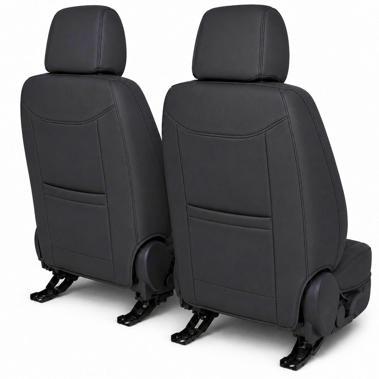 Huse auto premium 5 locuri Carguard Deluxe piele ecologică perforată - negru